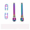 4PCS Mountain Bike Disc Brake Clip Thread Pin Ti Alloy CNC Machining Disc Brake Clip Fixing Screw Fo