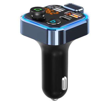 Быстрое автомобильное USB-зарядное устройство Быстрый USB FM-модулятор Bluetooth-совместимый 5.0 PD 20 Вт QC3.0 Громкая связь MP3-плеер Радио MP3-плеер Адаптер