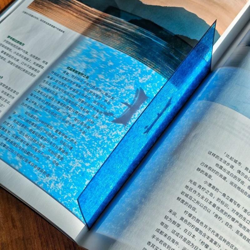 Новый Новый Арт Эстетика Океанская Тема Закладка для Страниц Книги Прозрачная Акриловая Пленка Акриловая Закладка Океанский Пейзаж Волны Парусники Восход Солнца