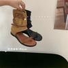Лето 2025 новые шлепанцы крутые ботинки женские ретро западные ковбойские сапоги сапоги для брюк римские крутые ботинки ботинки на платформе