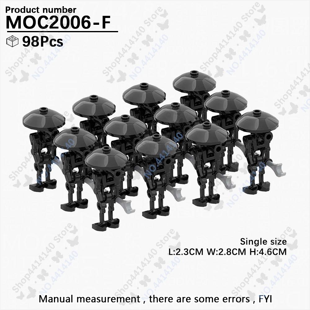MOOXI Space Wars Movie Crab Bots Military Cannon Mercenary Model Building Block DIY Diorama Bricks For Kids Boys Montessori Toys