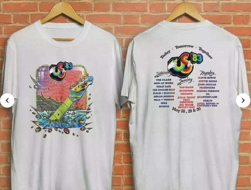 Vintage 1983 US Festival T-Shirt New Gildan Double Side