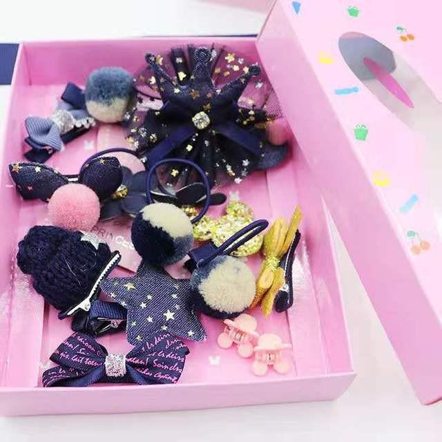 Набор аксессуаров для волос для корейских девочек: Милая веревка для волос, заколка, кольцо для волос, бант