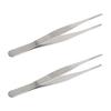 Stainless Steel Straight Blunt Tweezers with Precision Horizontal Serrated for and Other Auxiliary 2 Pieces Aoje-Link Tips, Repairs, BBQs, Tools,