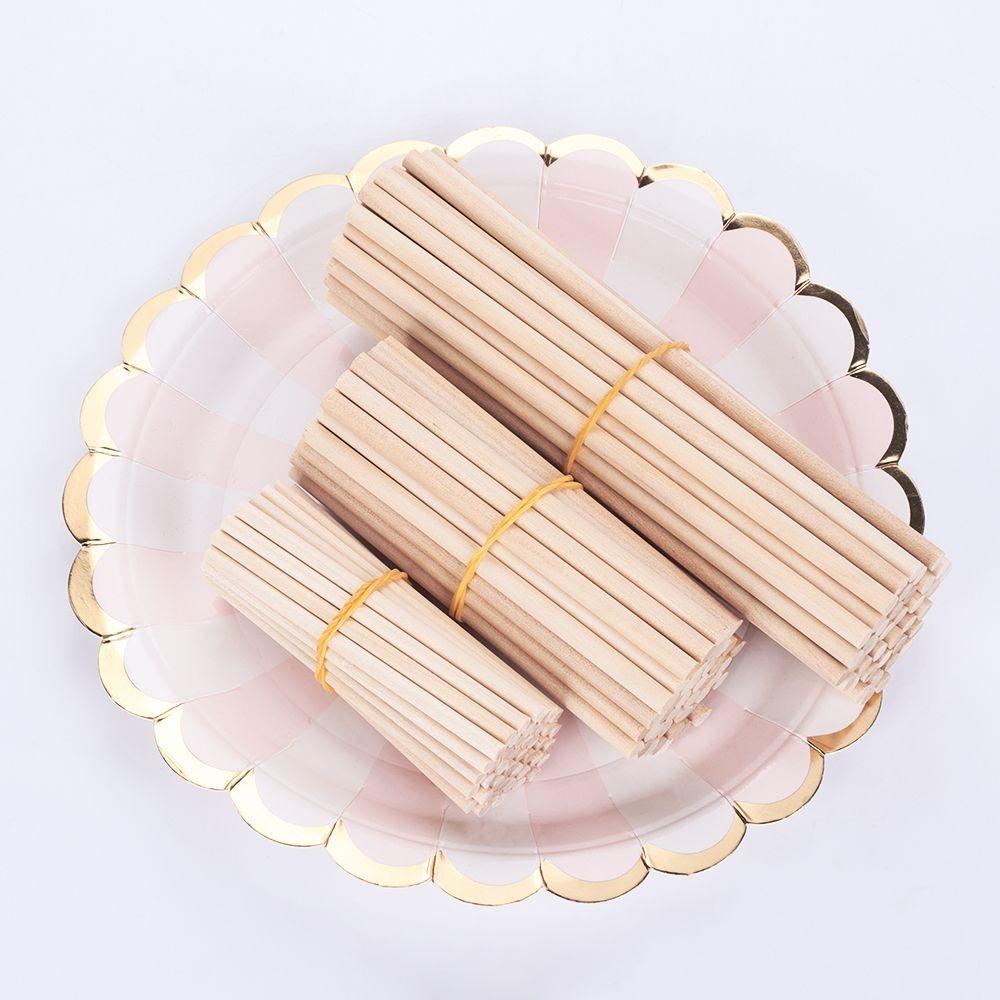 10PCS Woodworking Round Wooden Rods Birch Educational Toys New Wooden Diy Craft