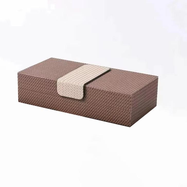 Современный минималистский небольшой кожаный браслет, ожерелье, шкатулки для украшений, органайзер для сережек, женские аксессуары, разделитель, роскошное украшение для хранения