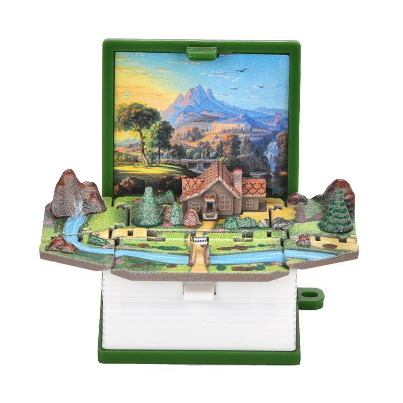 3D Мини Складная Книжка Брелок Детские Игрушки Снятие Тревоги Стресса Игрушки Замок Подарок на День Рождения Ювелирное Изделие Кольца для Ключей Автомобиля Брелоки