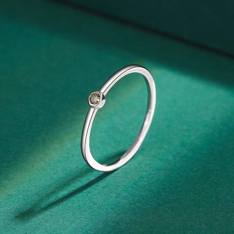 Кольцо из стерлингового серебра 925 пробы с цирконом «12 созвездий» для женщин - Японская легкая роскошь с бриллиантами