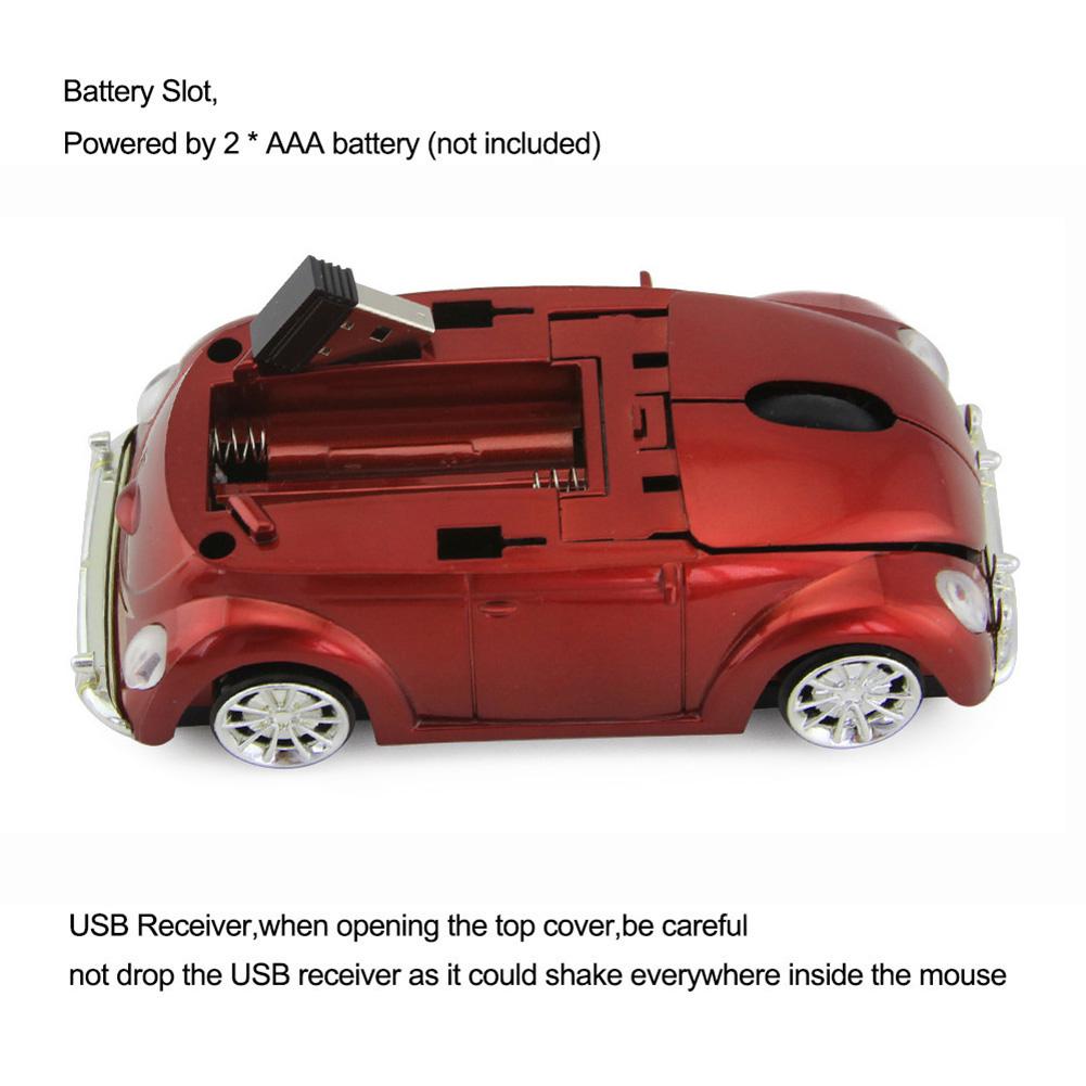 Беспроводная компьютерная мышь в форме автомобиля, USB-оптическая мини-мышь 3D, эргономичная игровая мышь для внедорожника, портативная игровая мышь для ПК и ноутбука