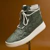Модная повседневная трендовая мужская обувь осень и зима шнуровка толстая подошва армейский зеленый высокий верх тканевые ботинки Мартин