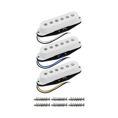 FLEOR Alnico 5 Strat Pickup Single Coil Pickup Гитарный звукосниматель Белый для Strat Squire Электрогитара Гриф/Середина/Бридж
