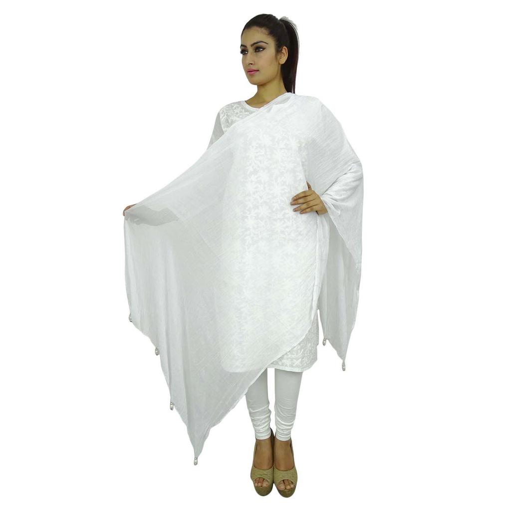 Индийский длинный палантин Dupatta из смеси шифона Chunni Neck Wrap Tassel Throw Throw