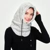 Winter Ski Headgear Solid Color Adjustable Drawstring Thickened Plush Warm Hat 3-in-1 Face Guard Head Cover Hat