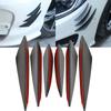 4/6pcs Universal Front Bumper Lip Decoration Diffuser Splitter Fins Body Spoiler Canards Valence Chin Car Tuning Canard Decor