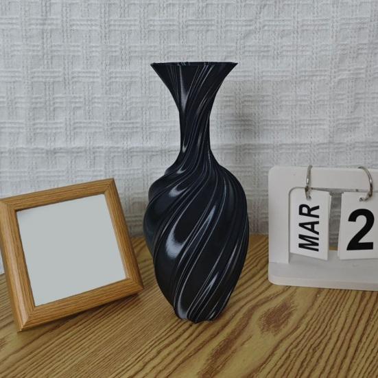 3D Printed Flower Vase, Silk-Like Elegant Vase, Twisted Minimalist Flower Arrangement Holders, Nordic Style Coffee Table & Shelf Office Decor