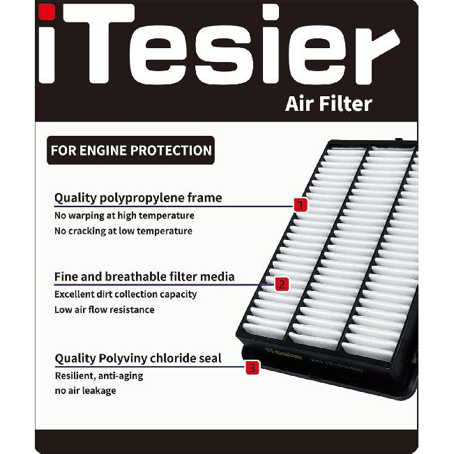 Cabin Engine Air Filter Kit For Odyssey (2018 2024 2025) Replaces 80292-TF0-G01, 17220-5J6-A10