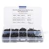 640Pcs Pan Head Tapping Screws Set Black Cross Carbon Steel Fastener Assortment Kit