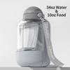 Hipipet Portable Dog Water Bottle With Food Container 34oz Water 10oz Food Leakproof Bpa Free Pet Water Dispenser For Outdoor Walking Hiking Travel