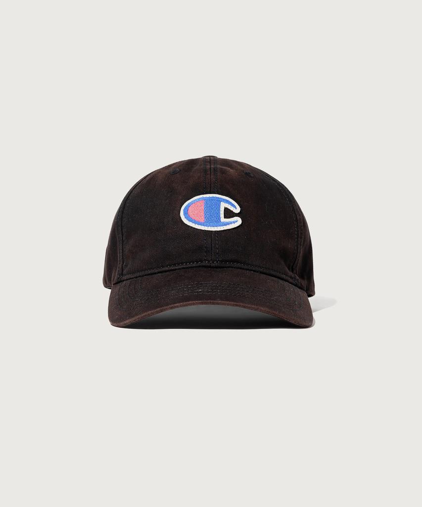 Champion Черная washed бейсболка с большим логотипом C