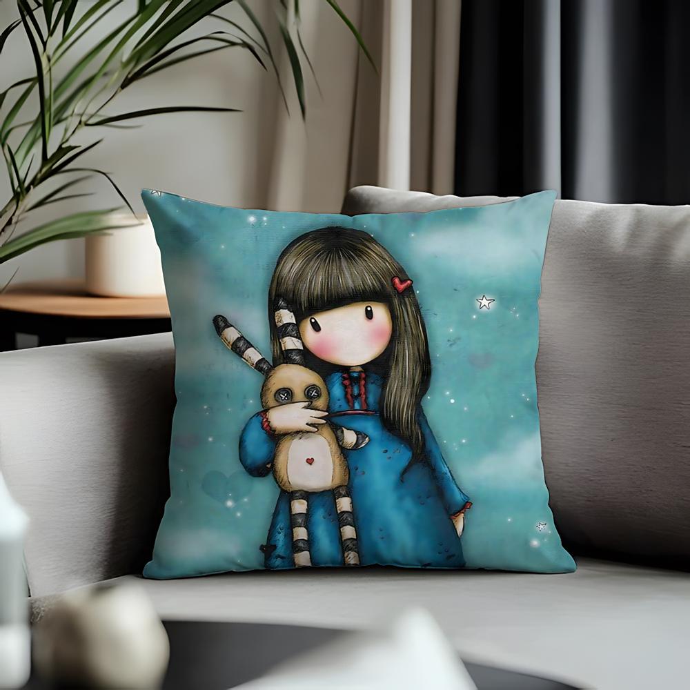 Viral SSantoro Gorjussied Cushion Cover Antidustmite Pillowcase Invisible Zipper Silky Short Plush Sofa Cushion Cover