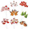 24pcs/set Christmas Cupcake Wrapper Santa Claus Deer Paper Cake  Xmas New Year Party Cake Decorations Packaging Supplies