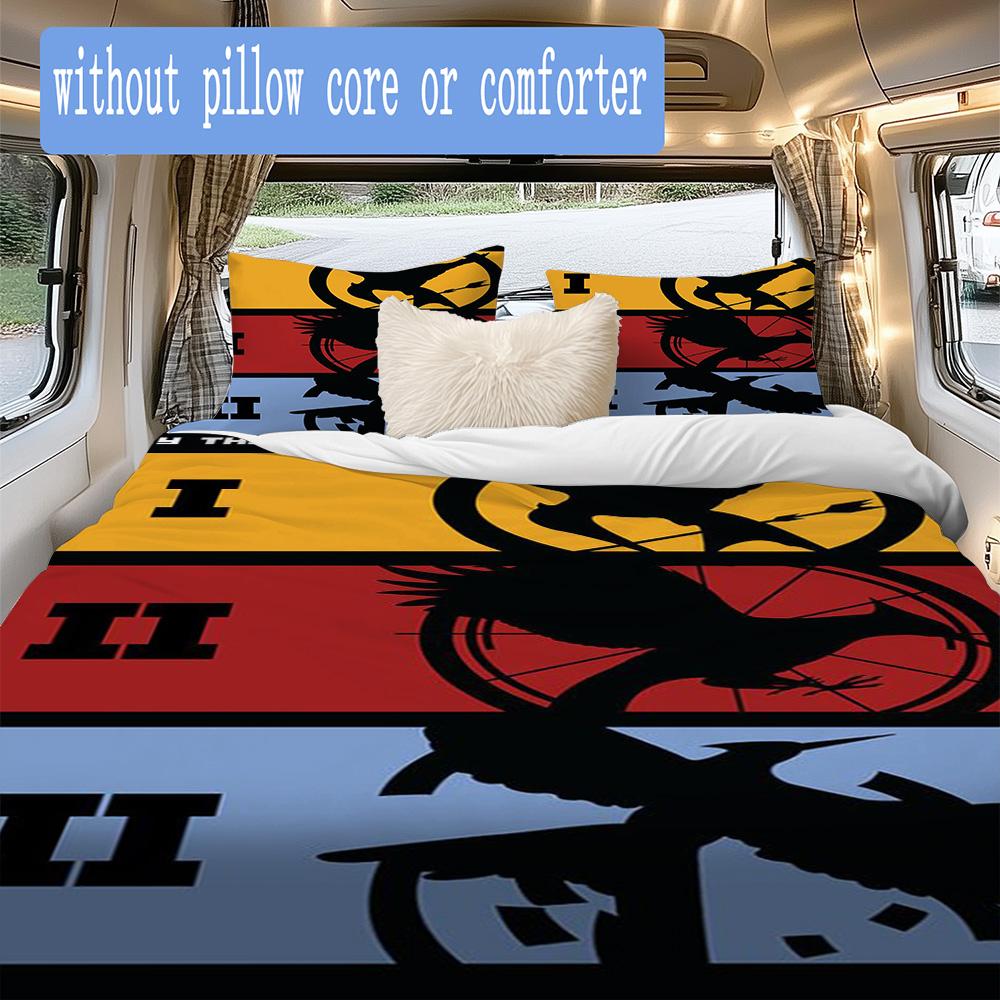 The Hunger Games Pattern Bedding,Quilt Set Quilt Cover Pillowcase Home Birthday Gift (1*duvet cover+2*pillowcase,without core)XSJT0917347