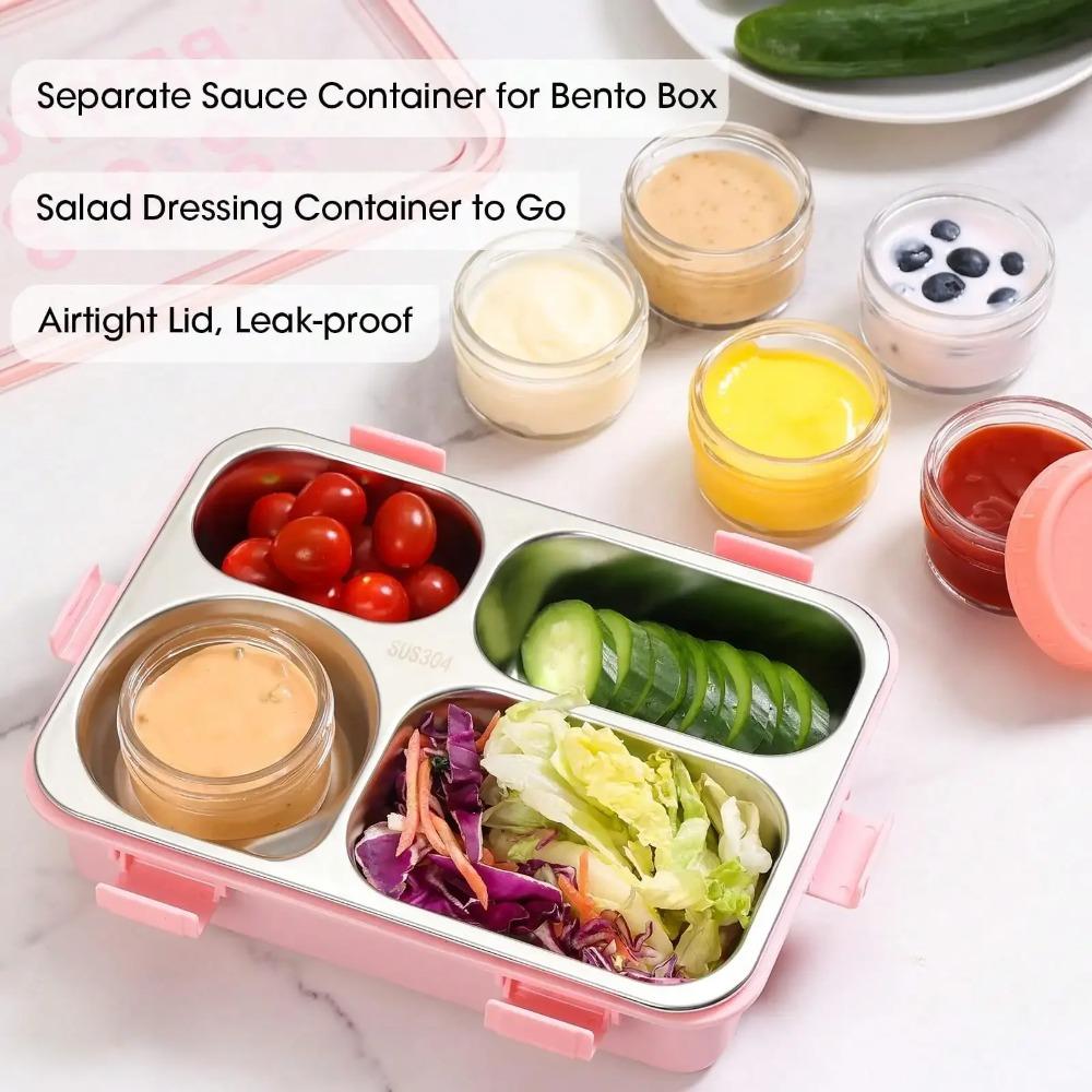 6 шт. с крышкой Соусница 70 мл Контейнер для заправки для салата Многоцелевая банка для специй На открытом воздухе