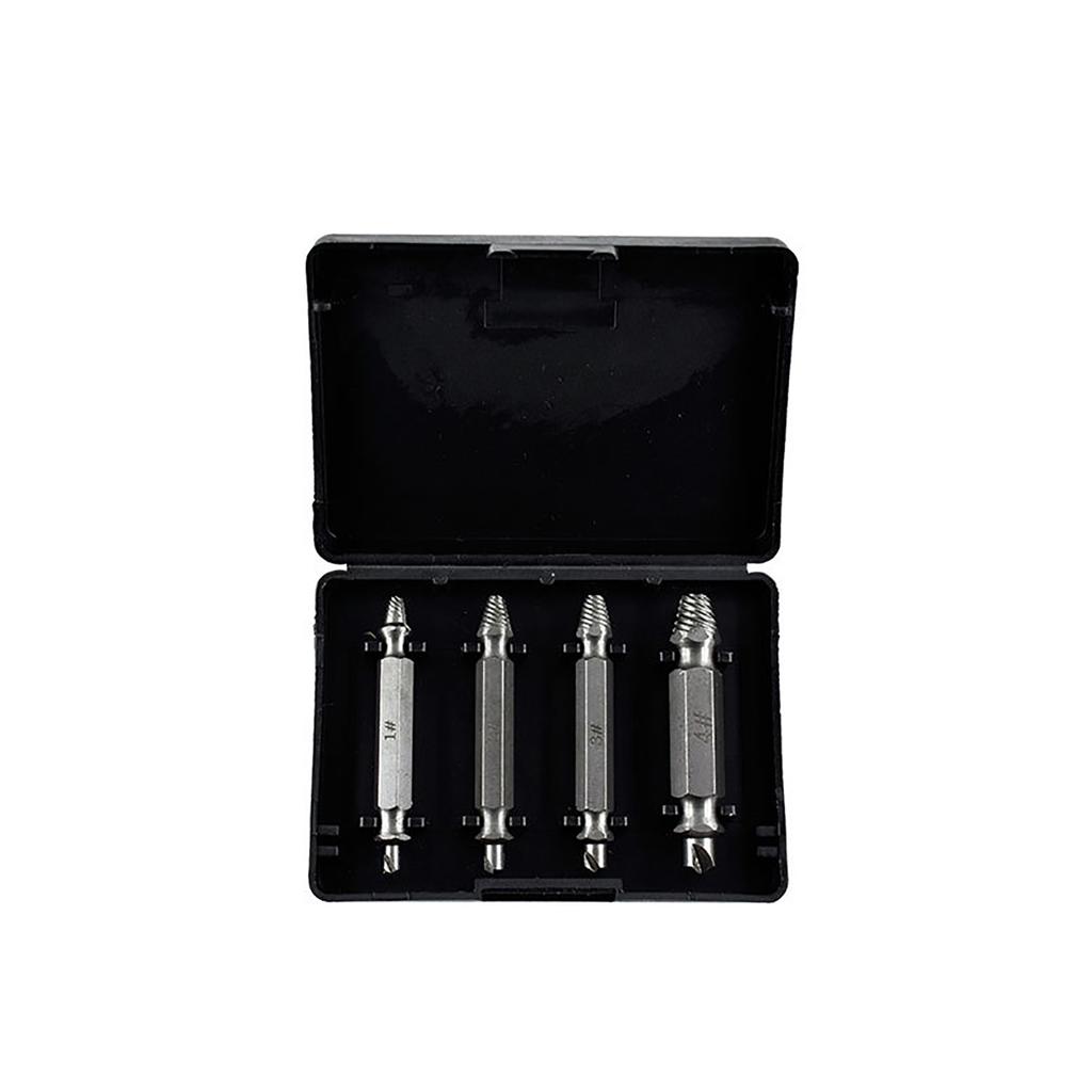 Screw Extractor High Speed Steel Broken Head Loose Thread Removal Tool Set Double Head Screw