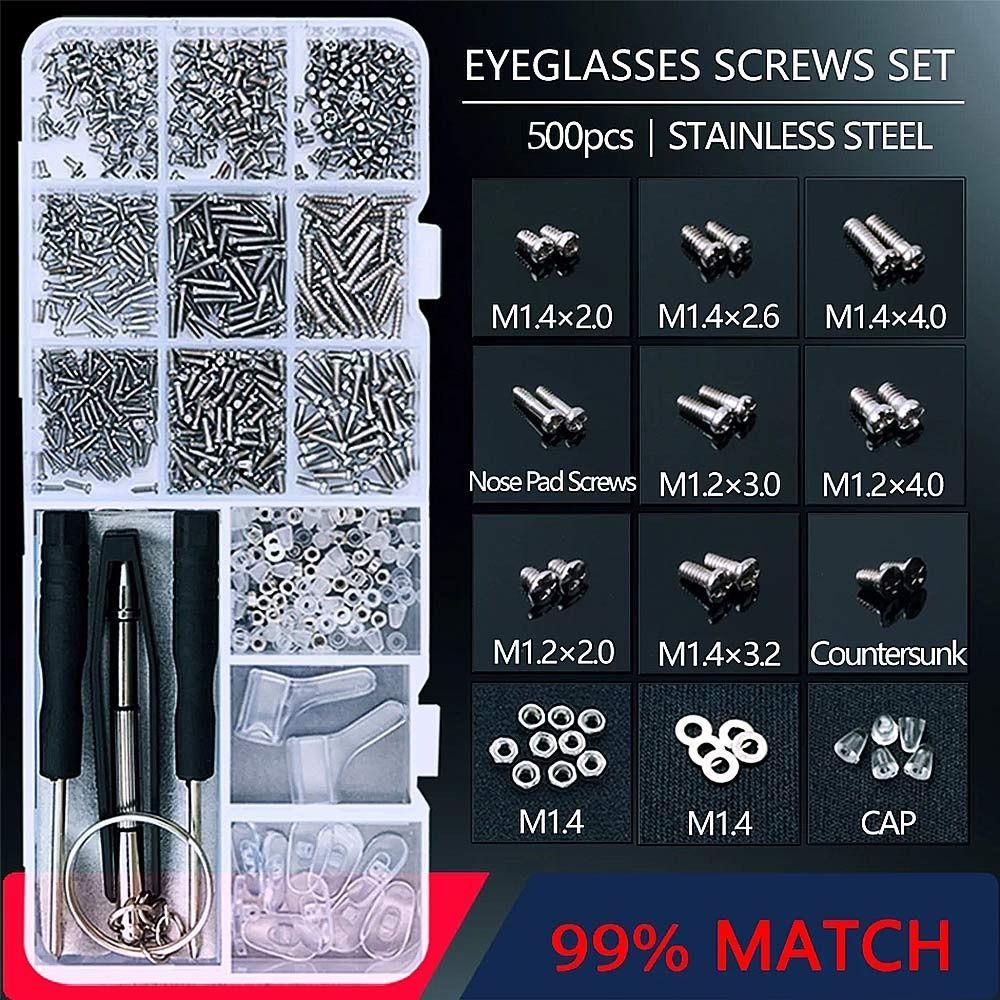 Tool Kit Screwdriver Screws Sets Repair Kit Tool Glasses Repair Screw Nut Eyeglasses Repairing Set