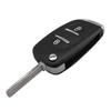 2 кнопки удаленного автомобильного брелока в виде чехла с необрезанным лезвием для Peugeot 307