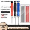 Professional Long-Nose Deep-Hole Carpenter's Woodworking Pencil with Quick-Drying Graphite Lead