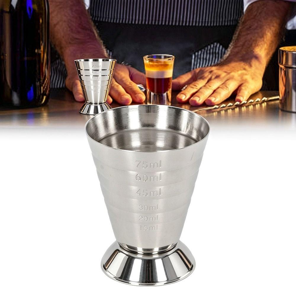 3 Scales Bar Measuring Cup 304 Stainless Steel Kitchen Measuring Cup Cocktail Jigger Bartender