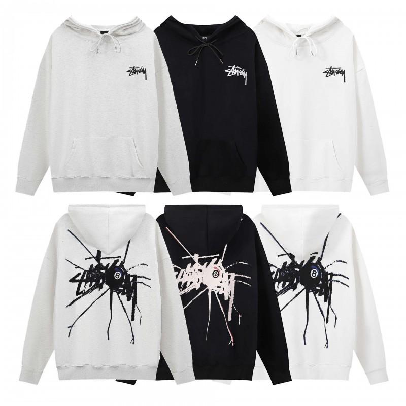 Unisex Hooded Fleece Sweatshirt With Back Letter Print Long Sleeve Zip-Up Casual Top Teens Adults
