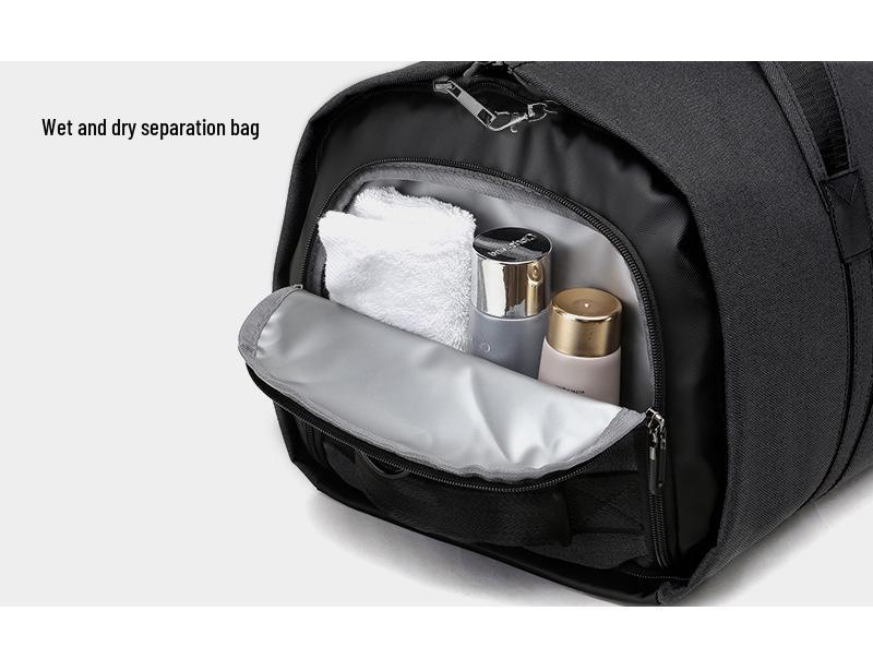 Складная дорожная сумка для бизнеса: Большая вместимость, Разделение влажного/сухого, Крепление на ручку багажа