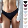 Solid Color Ice Silk Comfortable Breathable Simple Versatile Low Waist Elastic Hip Hugging Underwear Triangle