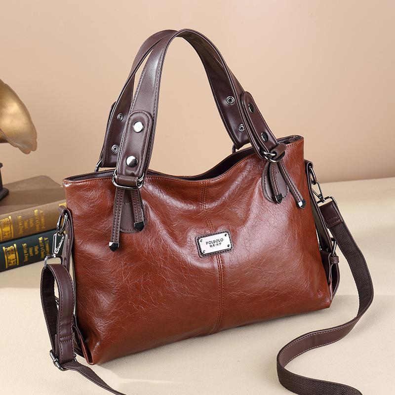 Simple Women's New Bag Large Capacity Handbag Women's Retro Commuting Fashionable and Versatile Single Shoulder