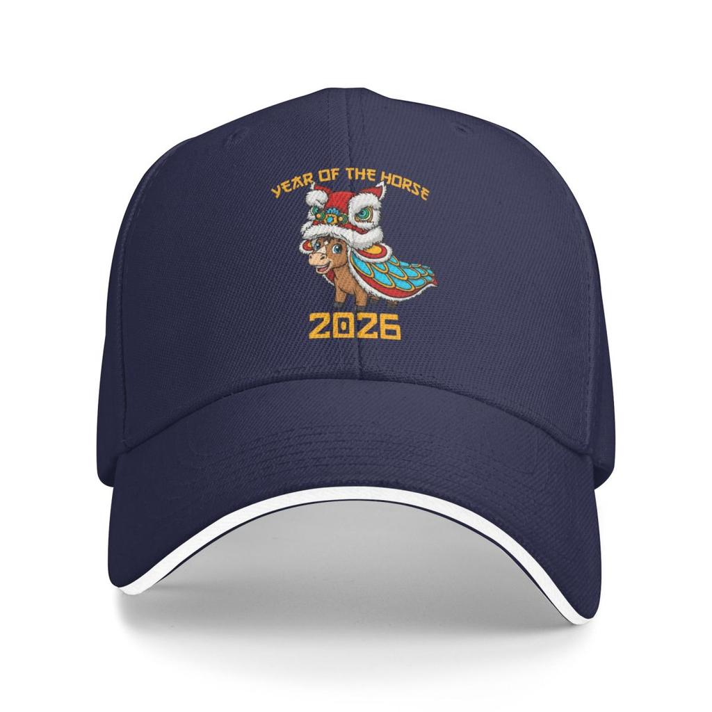 Baseball Caps Year Of The Horse Lion Dance Chinese Lunar New Year 2026 Awesome Casquette FeUnisex Unisex Outdoor Spring Caps