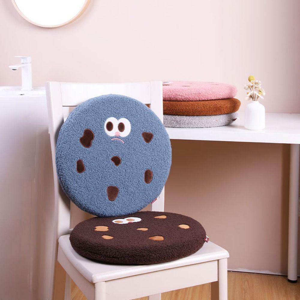 Foam Cookies Seat Cushion Square Round Bread Plush Pillow Creative Chair Plush Cushion Office