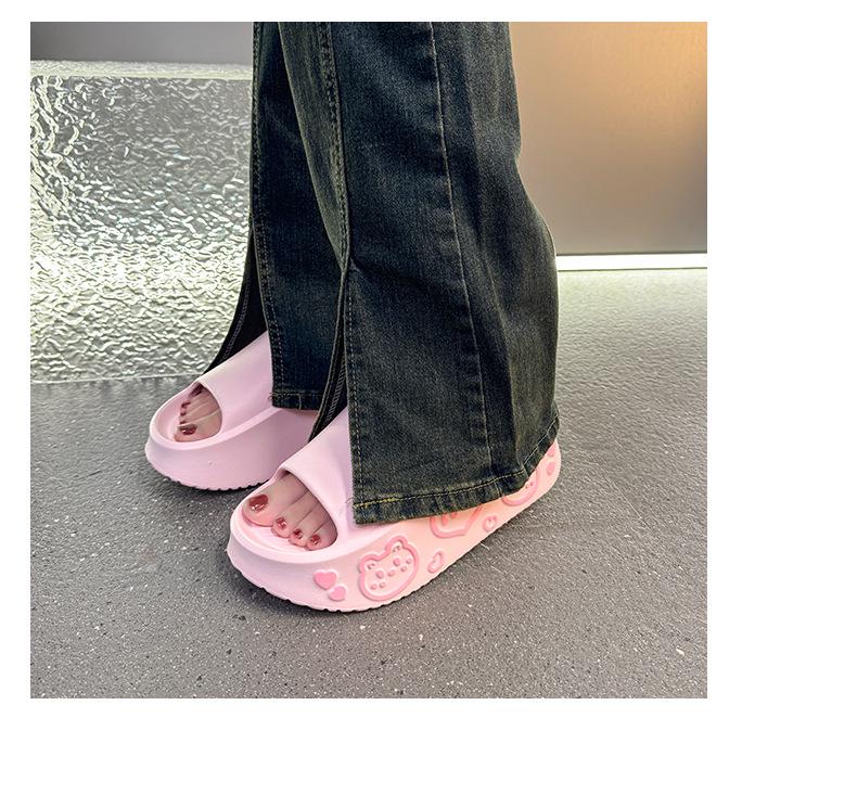 Женские тапочки из ЭВА на толстой подошве — милые, увеличивающие рост летние пляжные шлепанцы