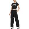 Nike Спортивная женская укороченная футболка приталенная HQ1710-010