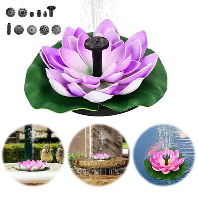 Фонтан Lotus Solar Water Fountain с бесщеточным насосом, плавающий садовый фонтан, искусственные цветы лотоса, украшение пруда