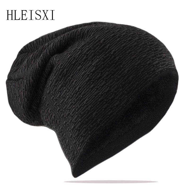 Winter Warm Men Beanies Skullies Fashion Knit Sports Hats Outdoor Knitting Striped Adult Male Bonnet Bone Hat