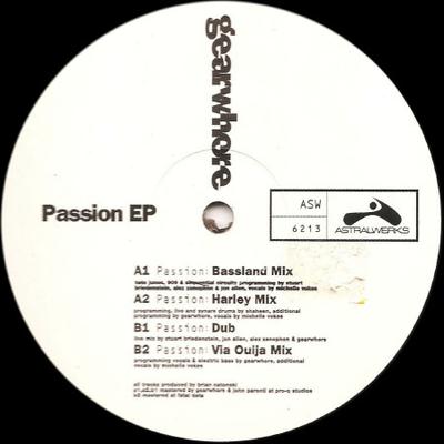 12-дюймовая пластинка GEARWHORE - Passion EP ASW6213 Astralwerks 1997 США Танцевальная и Электронная Б/У