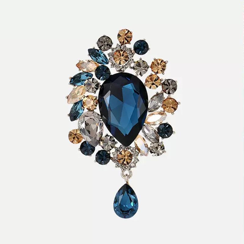 Высококлассная ретро брошь-кристалл в виде цветка: Универсальный, Модный и Изысканный Женский Аксессуар.