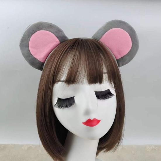 Комплект костюма мыши, повязка на голову с ушками, хвостом, носом, галстуком-бабочкой, перчатками, аксессуарами для костюма для косплея