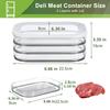 Deli Meat Container for Fridge,Bacon Lunch Meat Container for Refrigerator,Meal Prep Containers,Stackable Food Storage Box