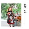 Kids Clown Costume Dress Set Halloween Carnival Circus Party Performance Outfit Girls Long Sleeve Lace