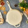 Poêle en fonte émaillée - VICTORIA CAST IRON COOKWARE - Victoria White Sable 38212 - 23 cm - Tous feux (induction) - Sans PTFE/PFOA