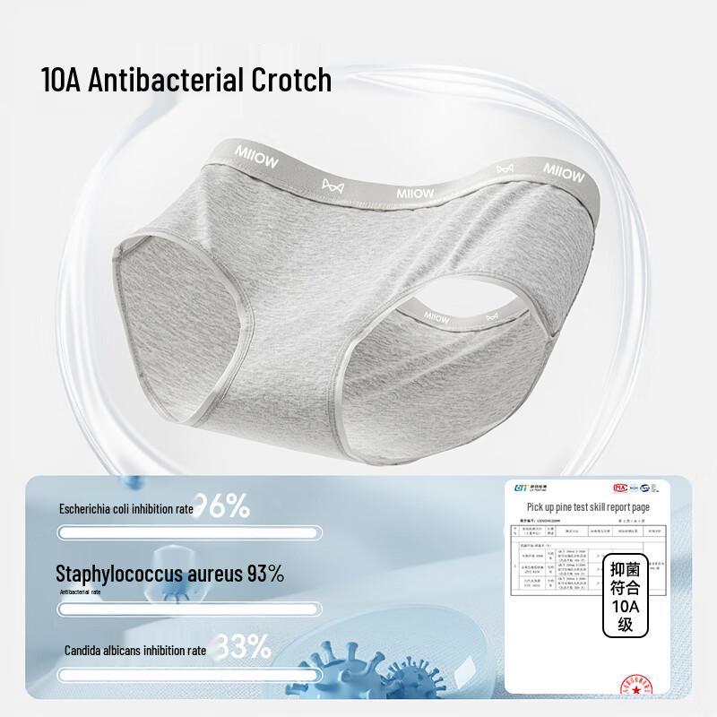 Женские трусы-боксеры Mao Ren из 100% чистого хлопка, антибактериальные, 3 штуки