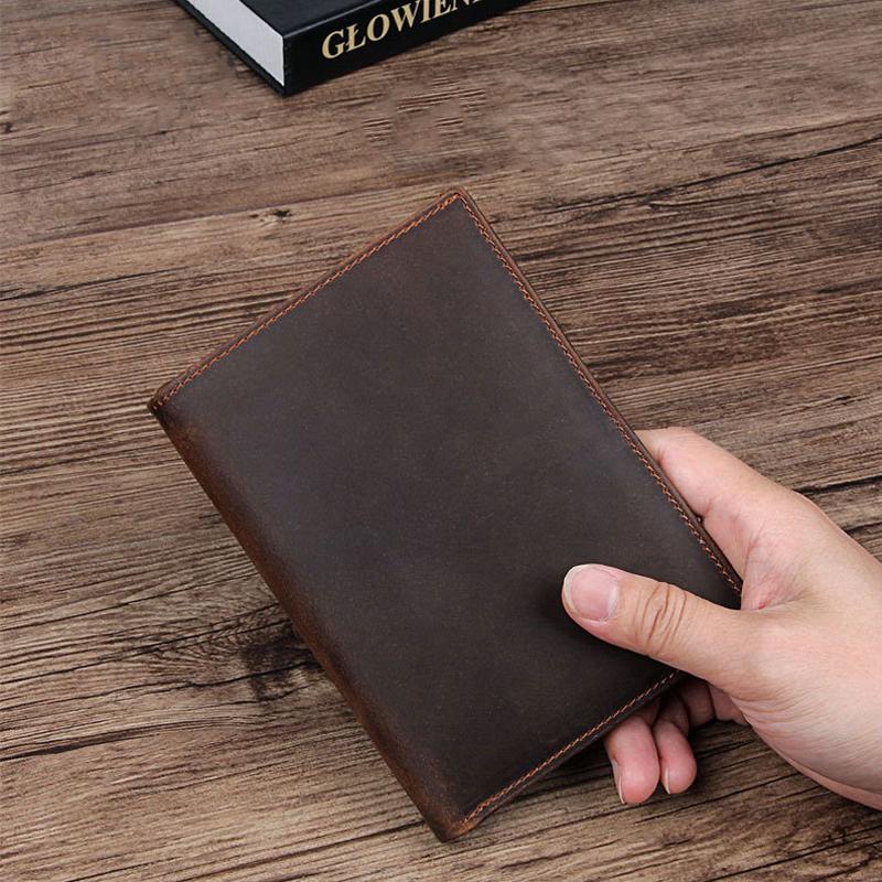 Обложка для паспорта из 100% натуральной кожи, винтажный дорожный чехол для паспорта для мужчин и женщин, большой вместительный кошелек для карт, сумка для карт